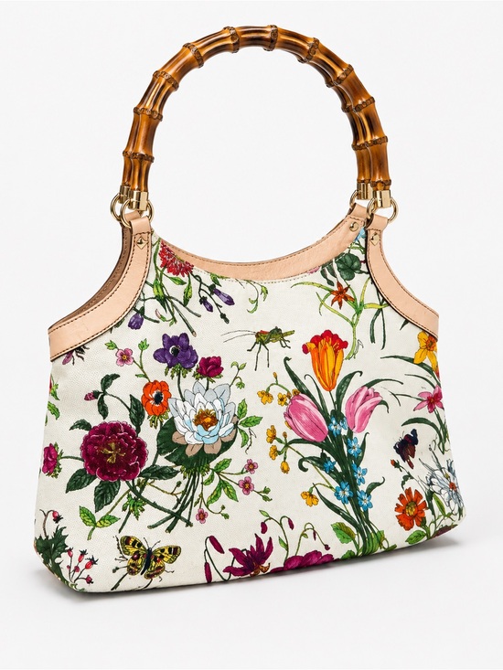 Gucci Handbags - 💯 Authentic Gucci Flora Bamboo Medium Top Handle Bag 137395